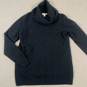 Pure Collection Black Cashmere Sweater Size M *flaw see description*